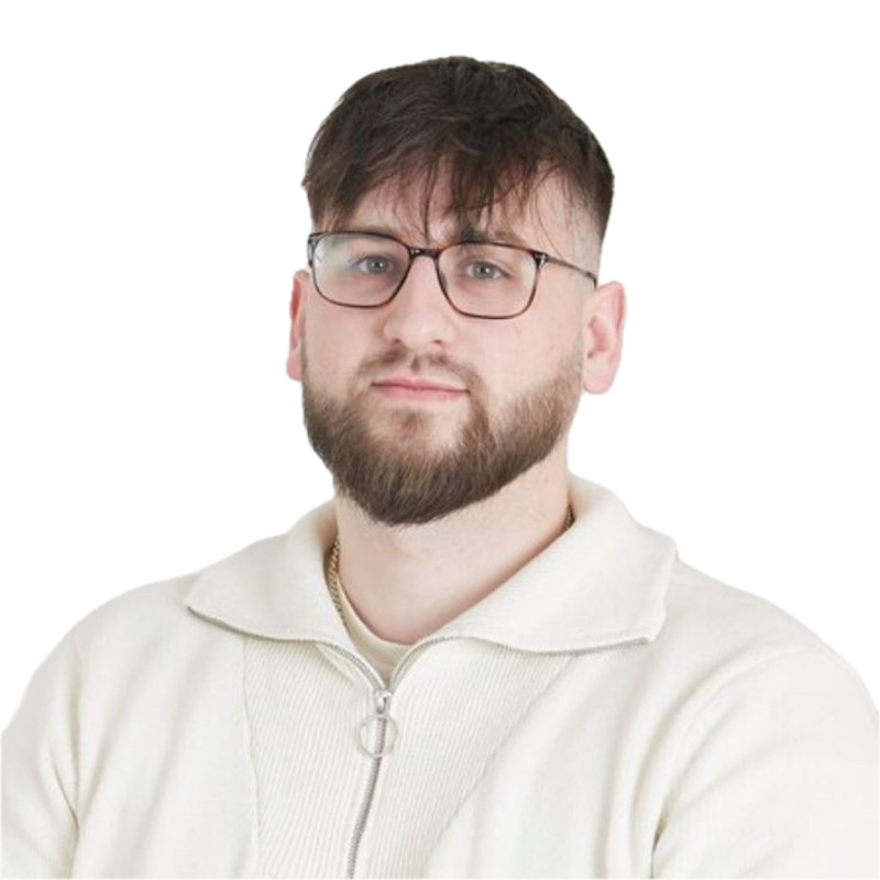 Ein stilisiertes Profilbild einer Person mit neutralem Hintergrund